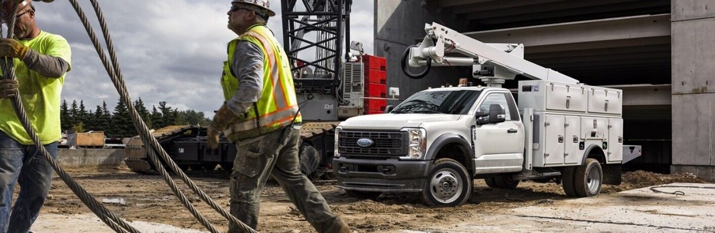 2024 Ford Chassis Cab parked at a work site