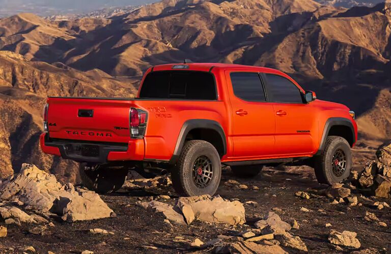 Rear quarter view of the 2023 Tacoma