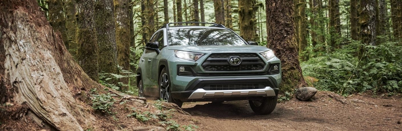 Toyota SUV parked off-road