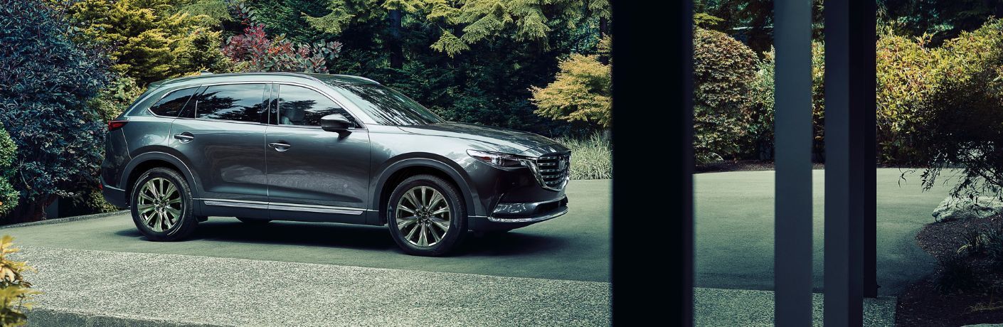 2021 Mazda CX-9 parked in the garden