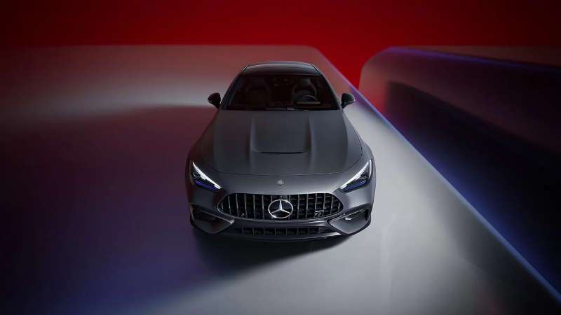 A front exterior view of the 2026 Mercedes AMG® CLE 53 Coupe