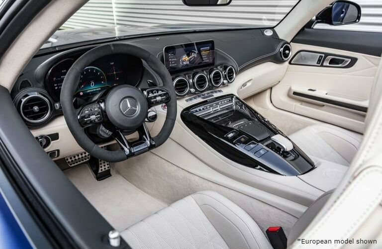 2020 MB GT R interior front cabin steering wheel dashboard