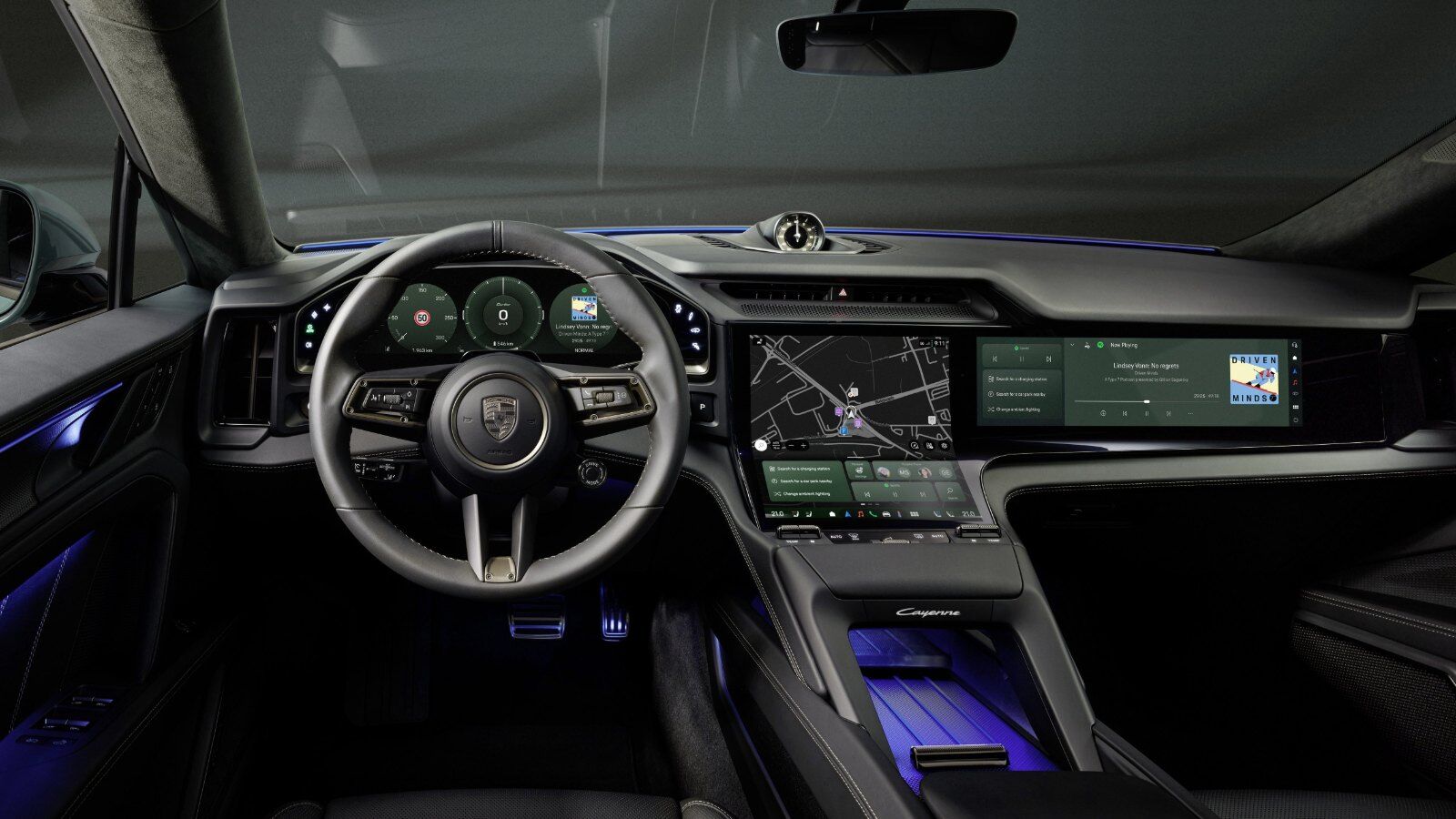 Porsche Cayenne Electric digital cockpit and driver display