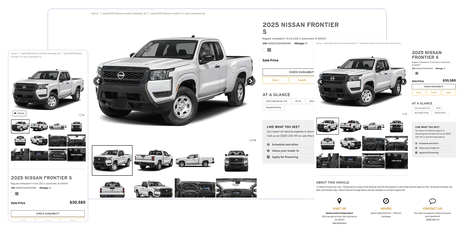 Blend Vehicle Detail Page Layout by DealerFire on Engine6