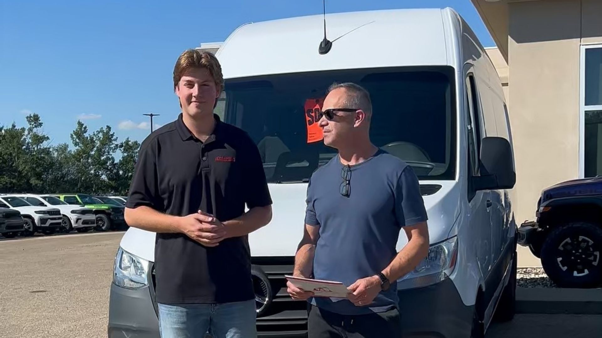 Jeremy and Ken on Delivery Day at Redwater Dodge