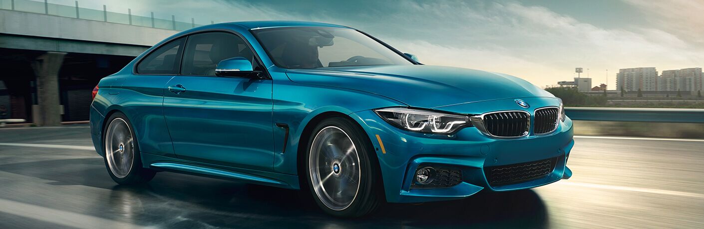 side view of a blue 2019 BMW 4 Series Gran Coupe