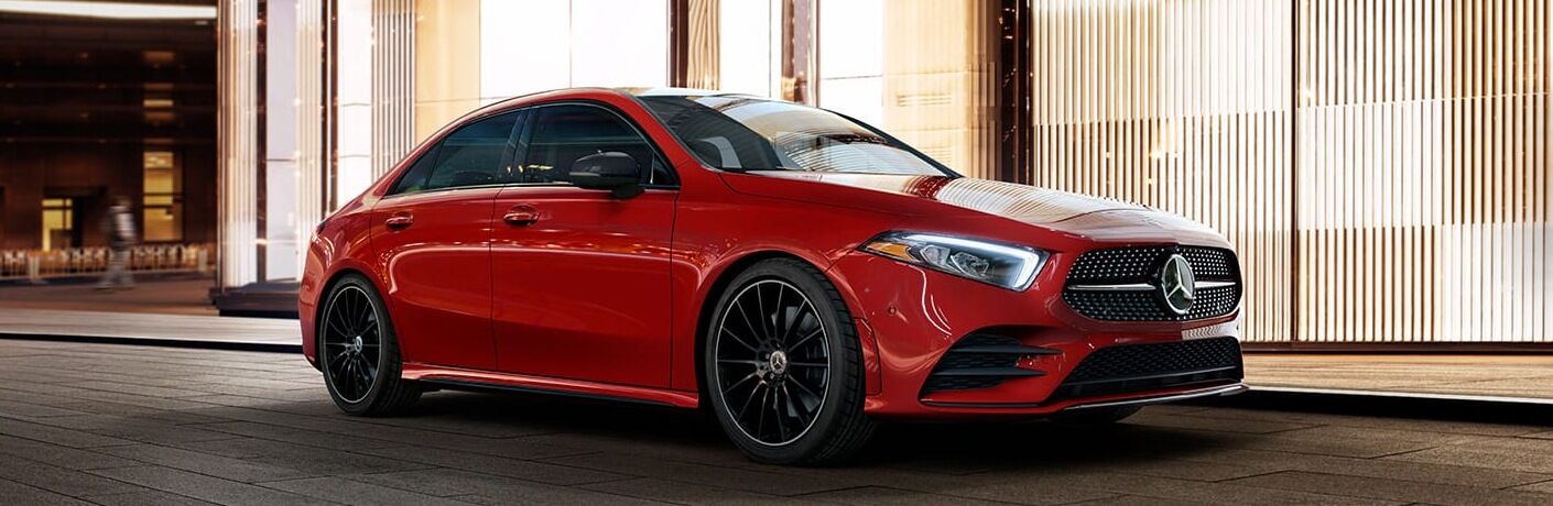 2022 Mercedes-Benz A-Class red side front view