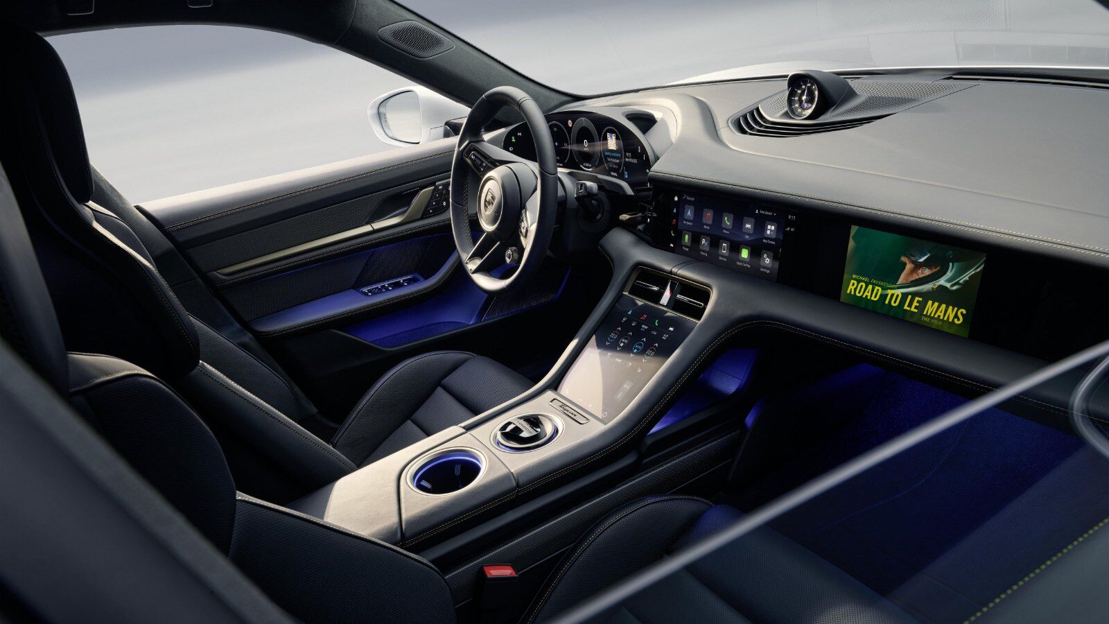 Porsche Taycan cockpit with updated PCM and Porsche Connect services