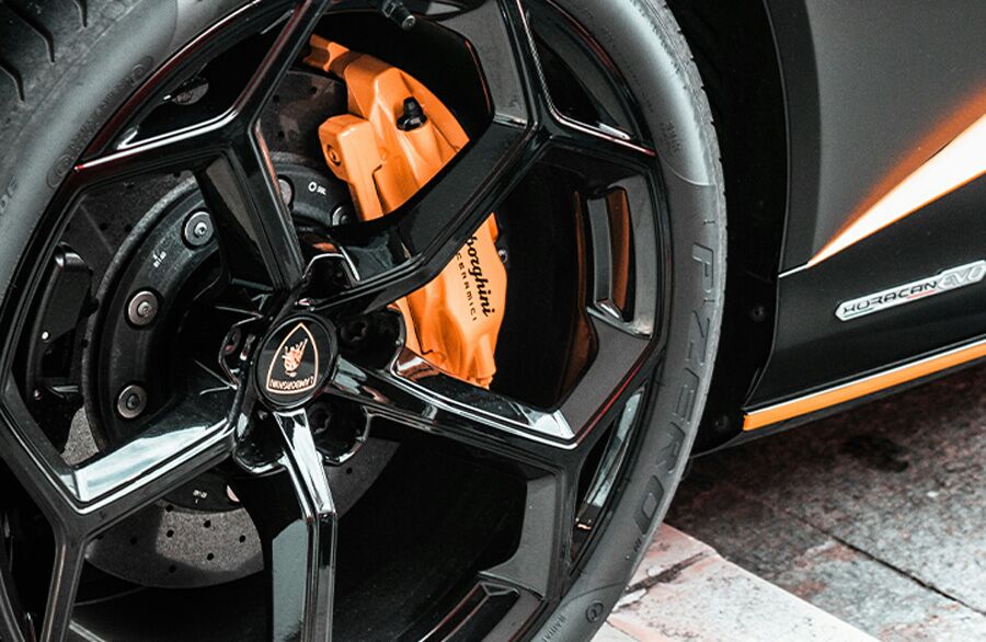 Car on stand for front end alignment