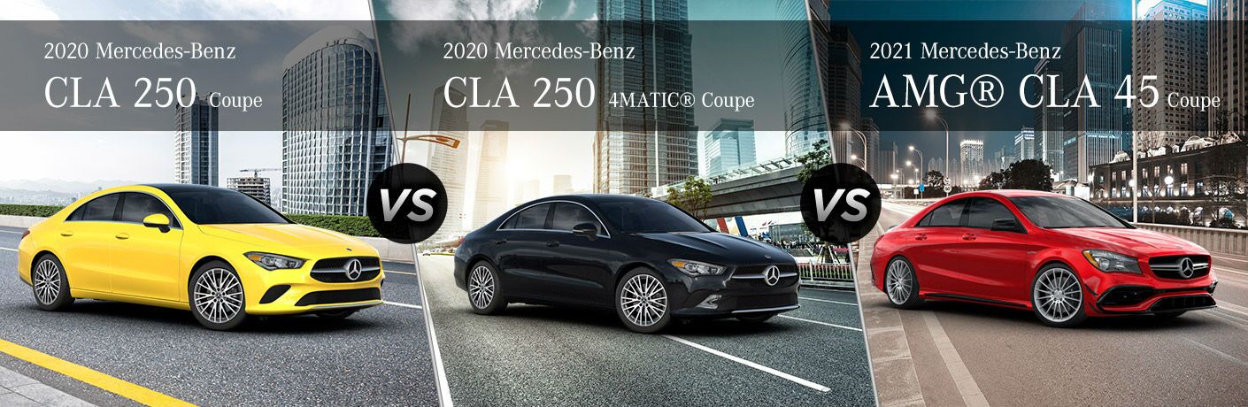 2020 MB CLA 250 vs CLA 250 4MATIC vs AMG CLA 45