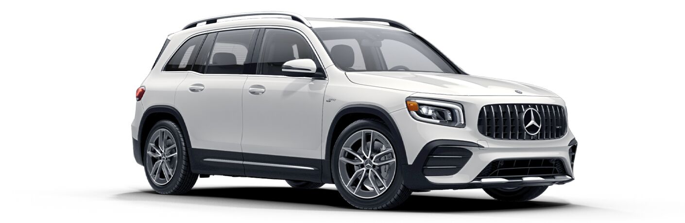 2021 MB GLB exterior front fascia passenger side blank background