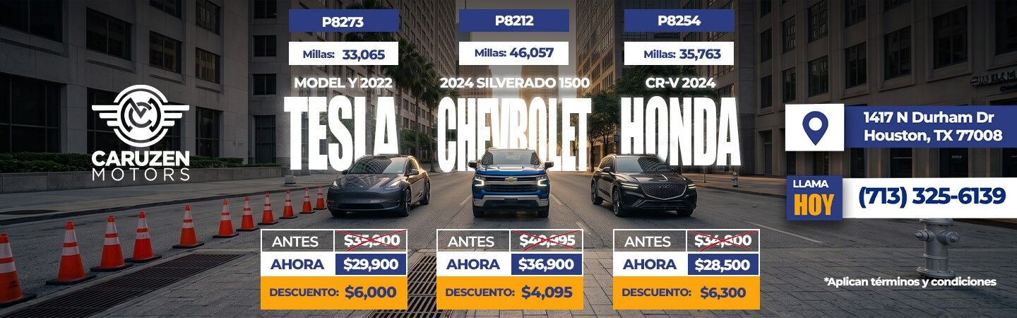 Tesla, Chevy, Honda