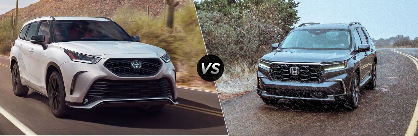 2023 Toyota Highlander vs. 2023 Honda Pilot model comparison