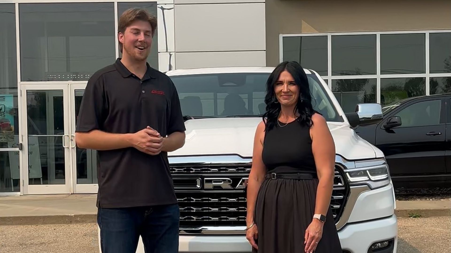 Jeremy and Nikky on Delivery Day at Redwater Dodge