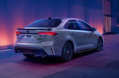 Rear exterior of the 2022 Toyota Corolla  Gray