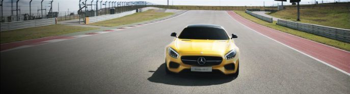 Mercedes-Benz AMG GT yellow front view