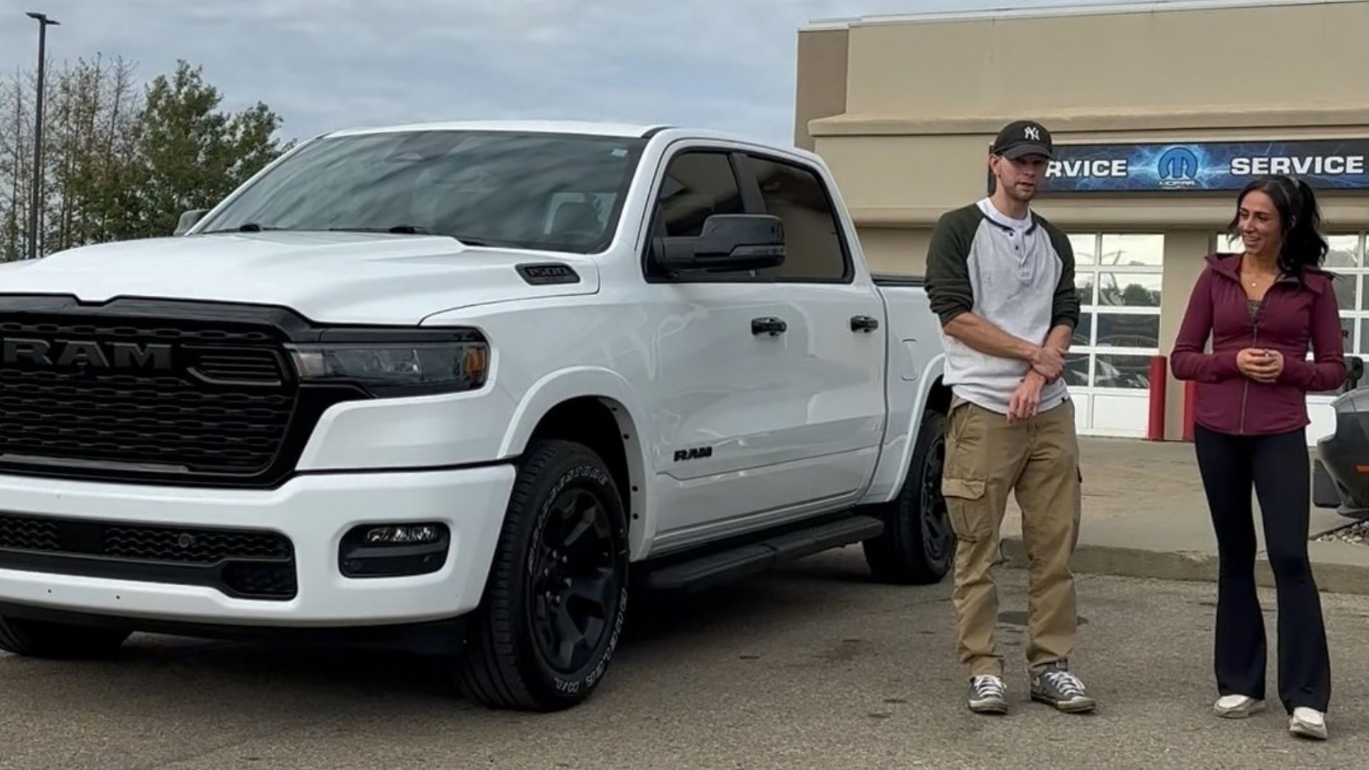 Landon and Jill at Redwater Dodge on Delivery Day