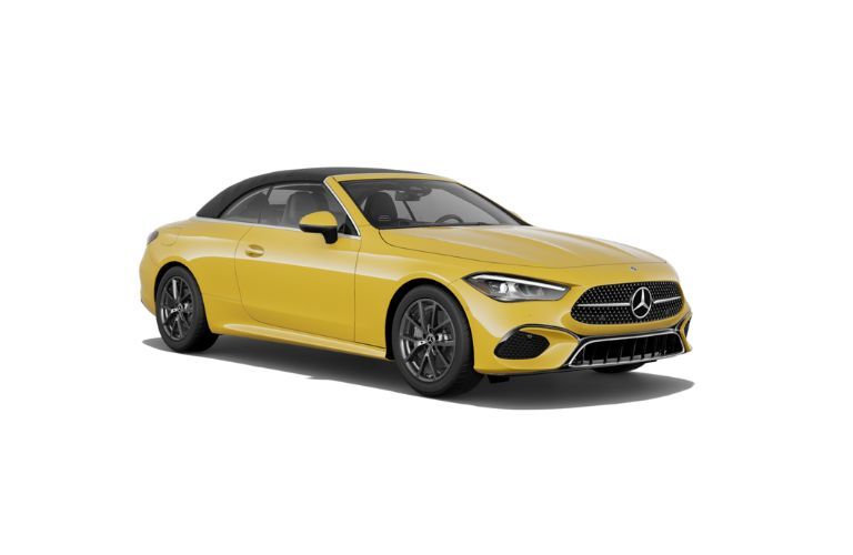 diagonal front view image of the 2025 Mercedes-Benz CLE 300 4MATIC® Cabriolet