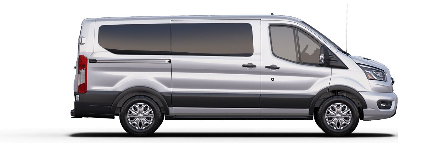 2020 Ford Transit XLT Passenger Van side view on white