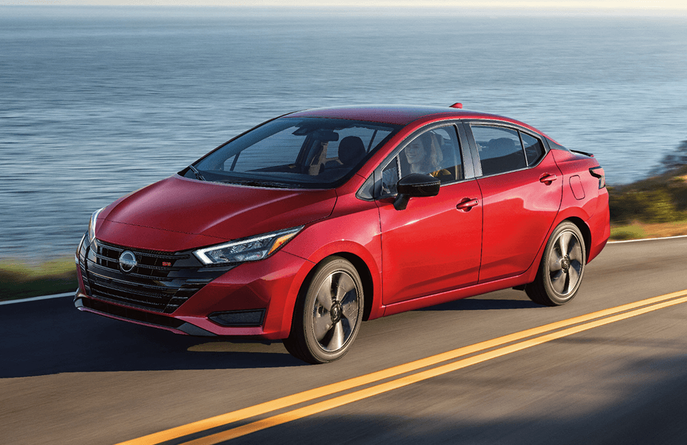 Red Nissan ICE vehicle