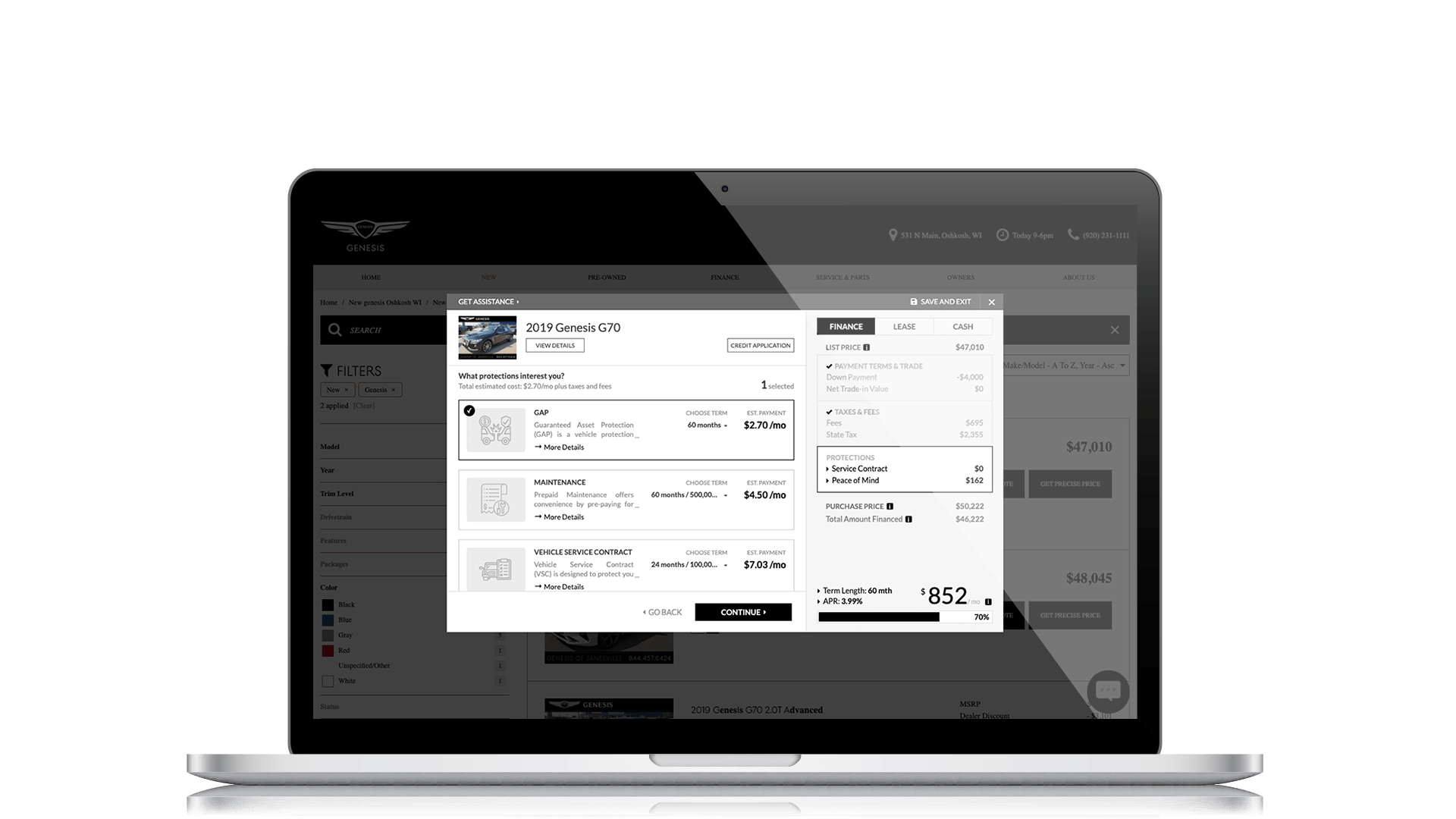 Genesis Certified Website and Digital Retail Program