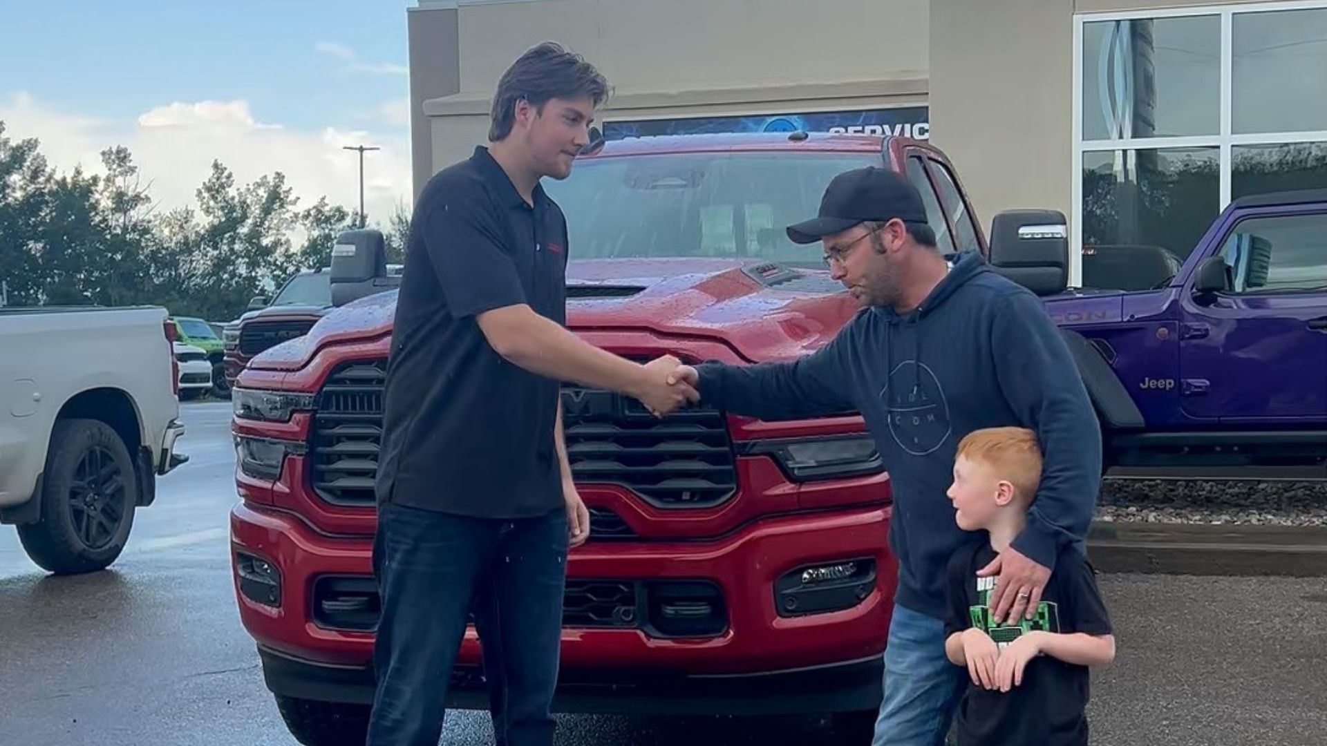 Jeremy and John on Delivery Day at Redwater Dodge
