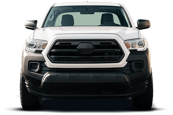 front view of white truck