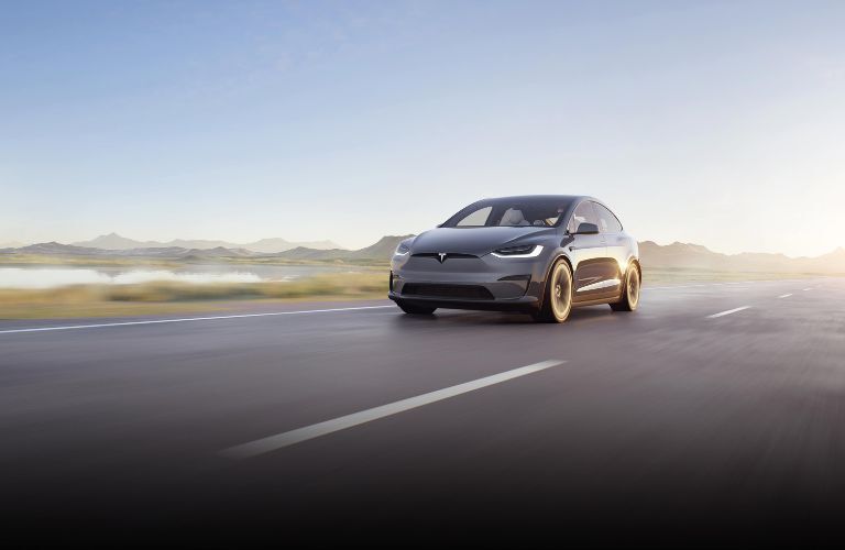 Tesla Model X on a road