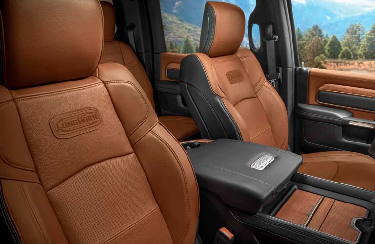 Front seats of the 2021 Ram 2500