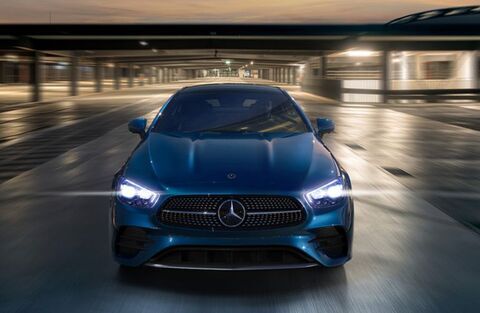 Front view of the 2022 Mercedes-Benz E-Class coupe