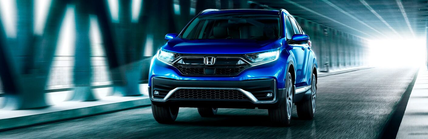 2021 Honda CR-V in a tunnel on a road