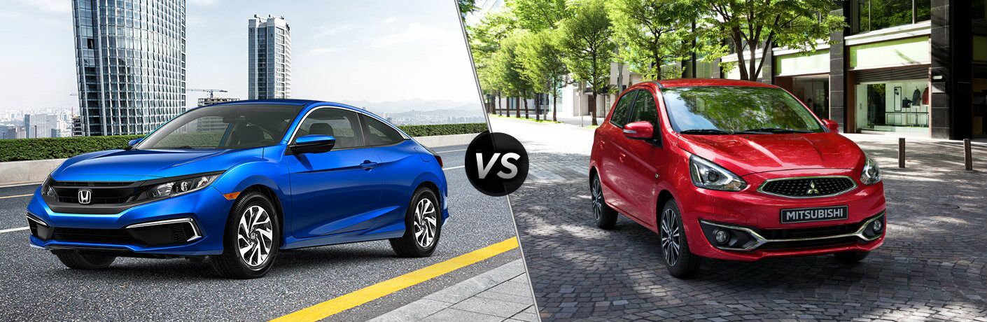 2020 Honda Civic Coupe LX CVT vs 2020 Mitsubishi Mirage