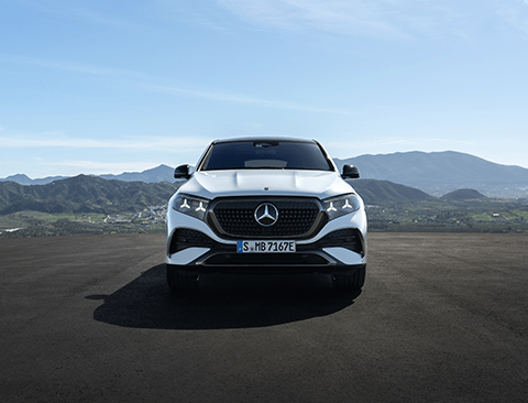 The all-new Mercedes-Benz GLE Coupe in MANUFAKTUR opalite white brigh