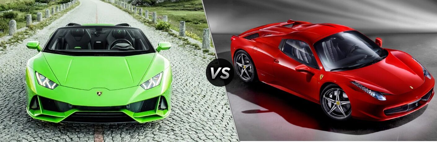 Lamborghini Huracan Spyder vs Ferrari 458 Spider comparison image
