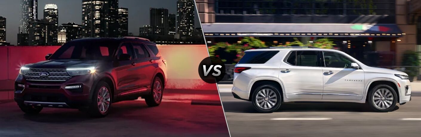 2023 Ford Explorer vs 2023 Chevrolet Traverse comparison image