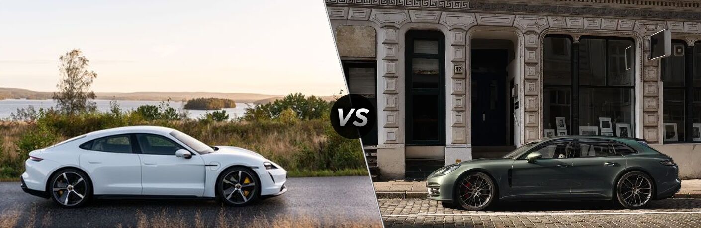 2022 Porsche Taycan vs 2022 Porsche Panamera comparison image