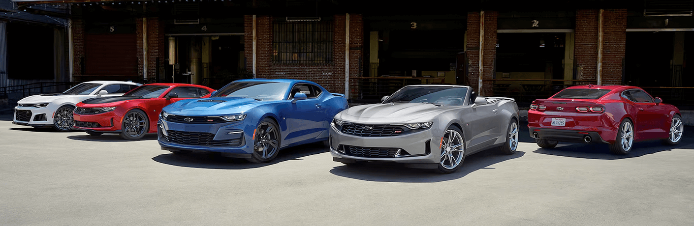2023 Chevrolet Camaro models in a row