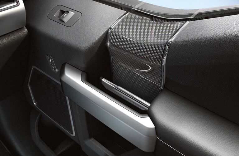 2019 Ford F-150 Platinum door handle and audio speakers