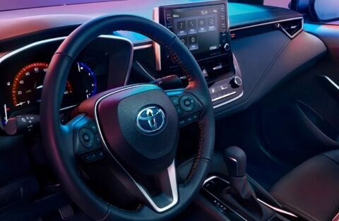 2022 Toyota Corolla steering wheel and dashboard