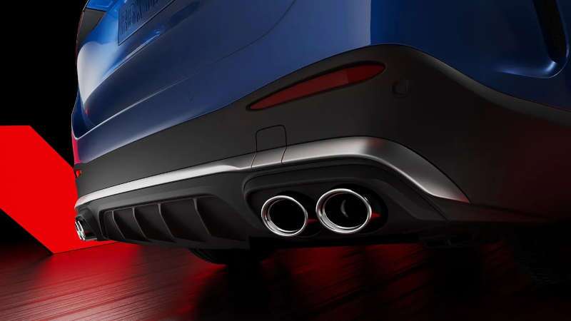 The sport exhaust on the 2026 AMG® GLC 43 SUV