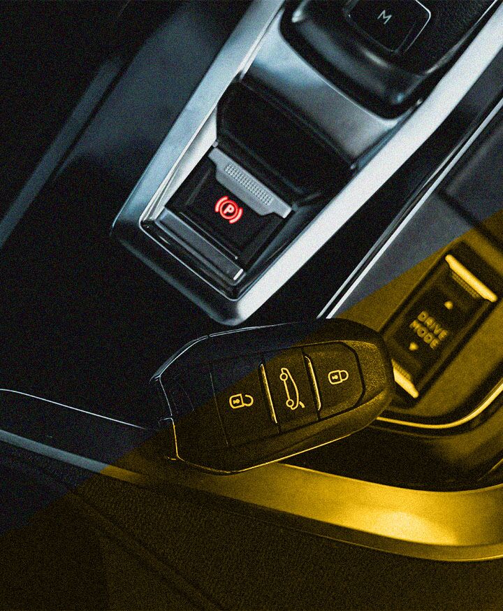 key fob on center console