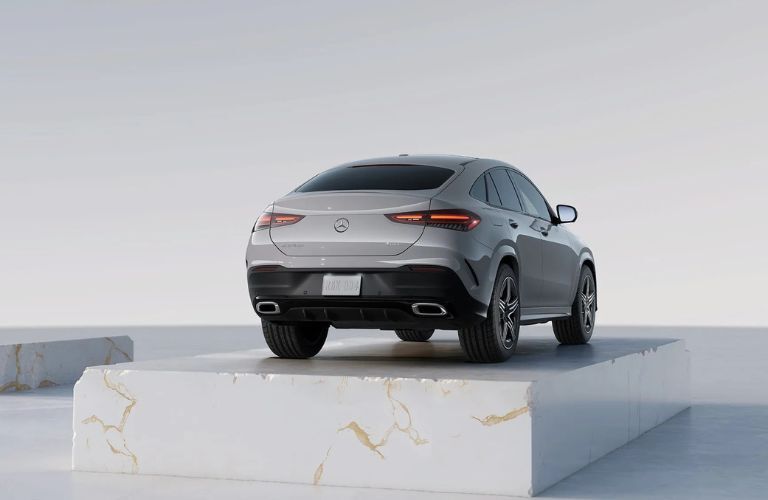 Rear view of the 2026 Mercedes-Benz GLE 450 4MATIC® Coupe Gray