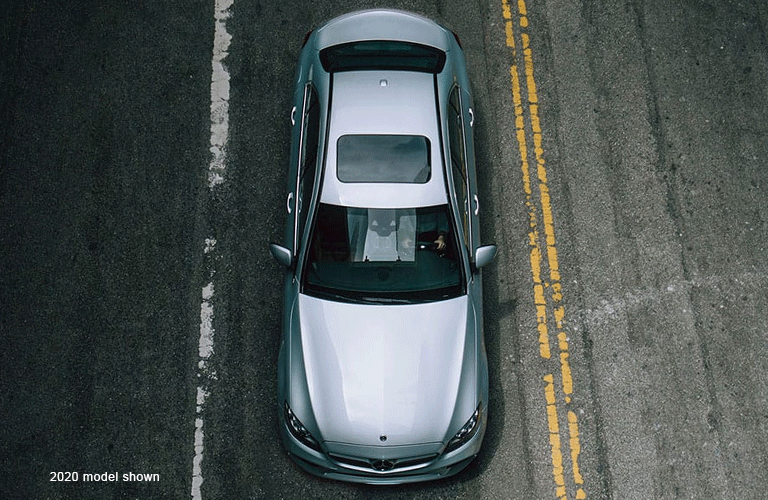 2021 MB C-Class top view on road