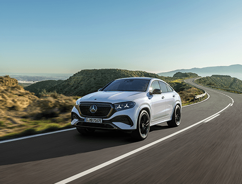 The all-new Mercedes-Benz GLE Coupe in MANUFAKTUR opalite white bright