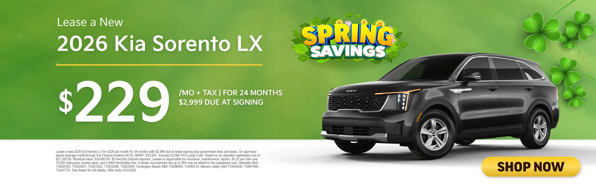 MAR26 Special Sorento