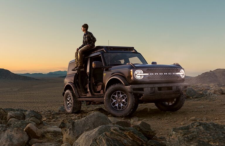 2021 Ford Bronco 4-Door with person