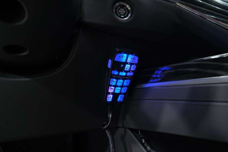 The media controller and phone in the 2026 Cadillac Escalade ESV Sport Bulletproof for sale near Miami