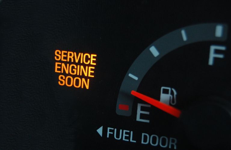check engine light in a car