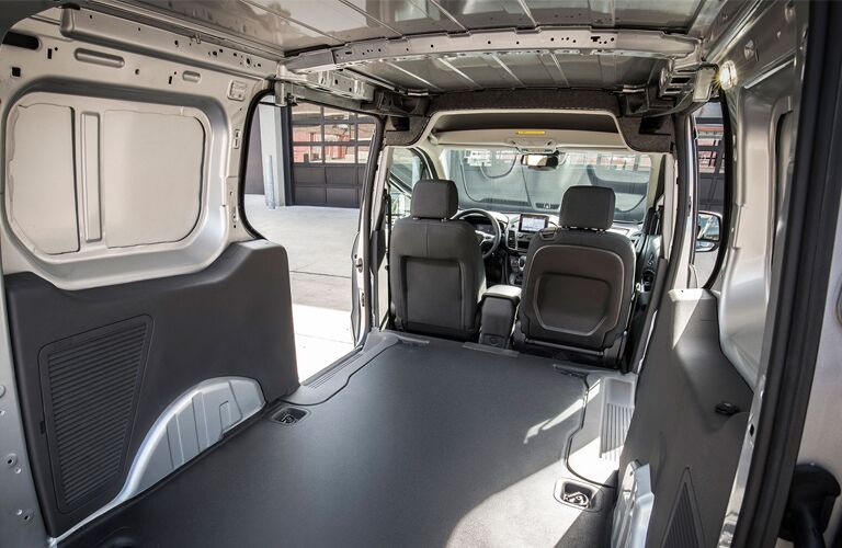 Rear cargo area of 2020 Ford Transit Connect
