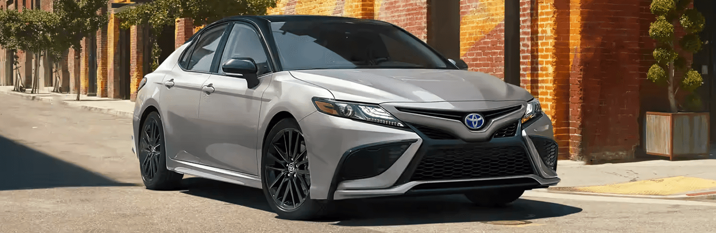 2023 Toyota Camry front view in a city